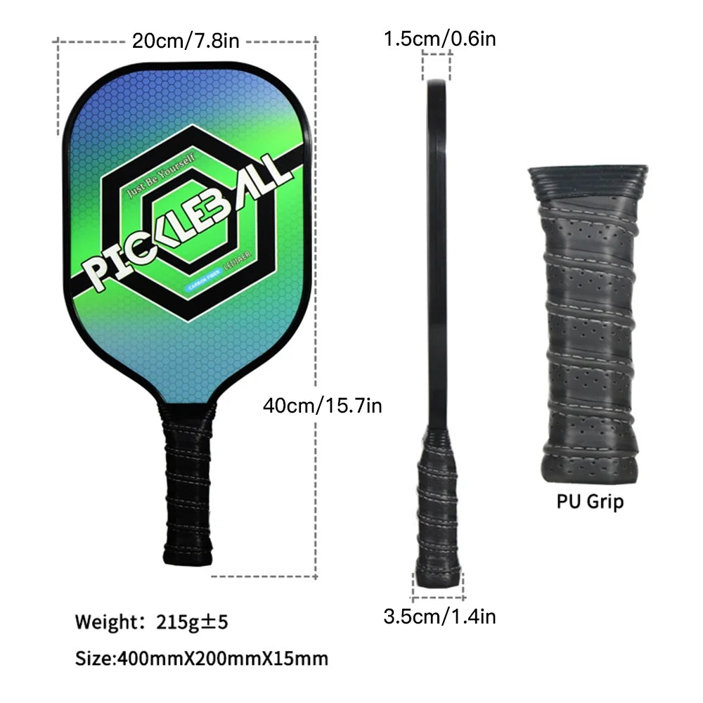 Carbon Fiber Pickleball Paddle and Ball Set U97674