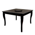 Black Wooden Counter Height Table with Lazy Susan N316