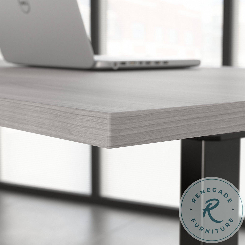Electric Height Adjustable Standing Desk in Platinum Gray with Black Base Q827834