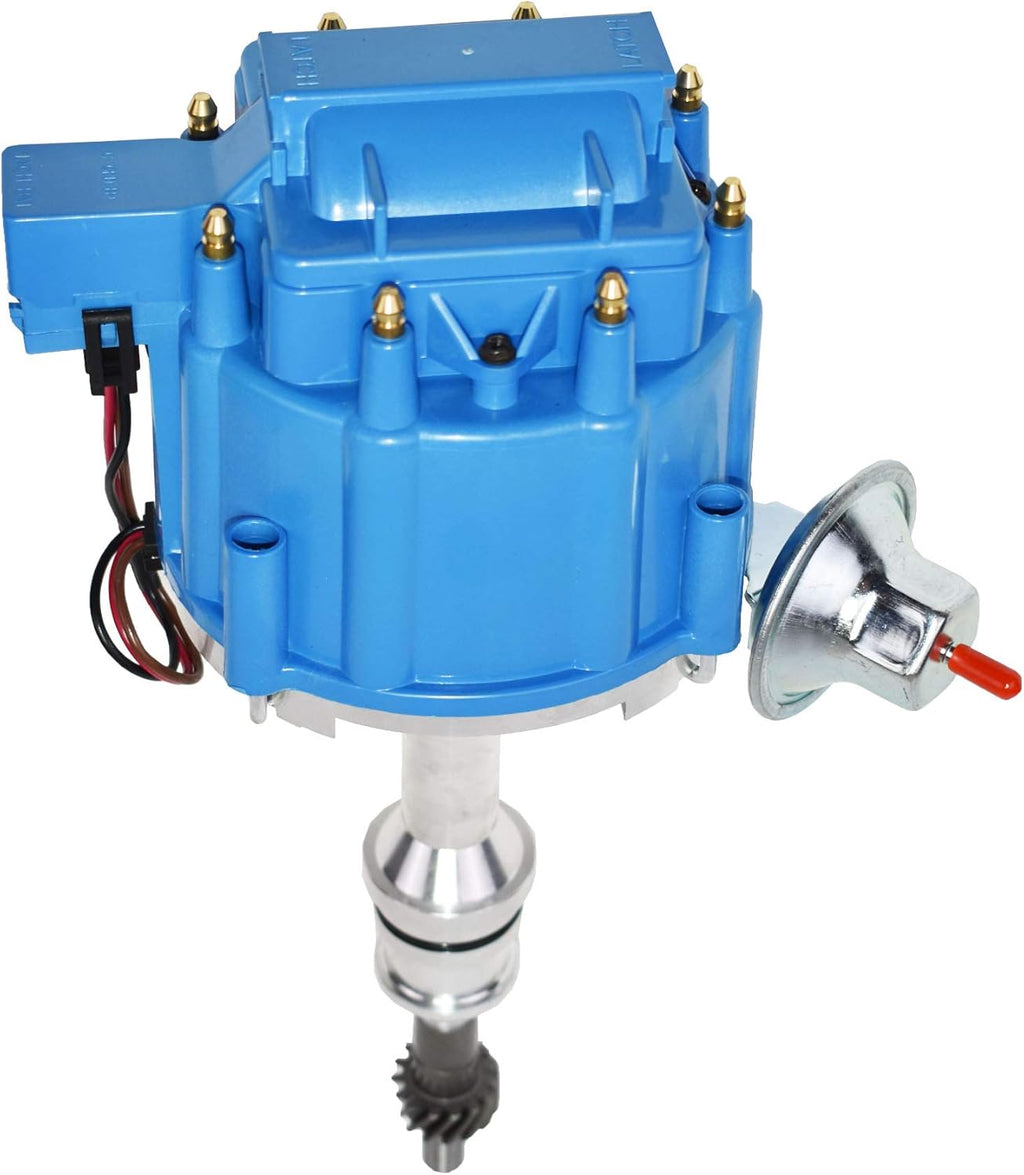 Blue Cap HEI Distributor Kit with Spark Plug Wires and Pigtail Harness U6298