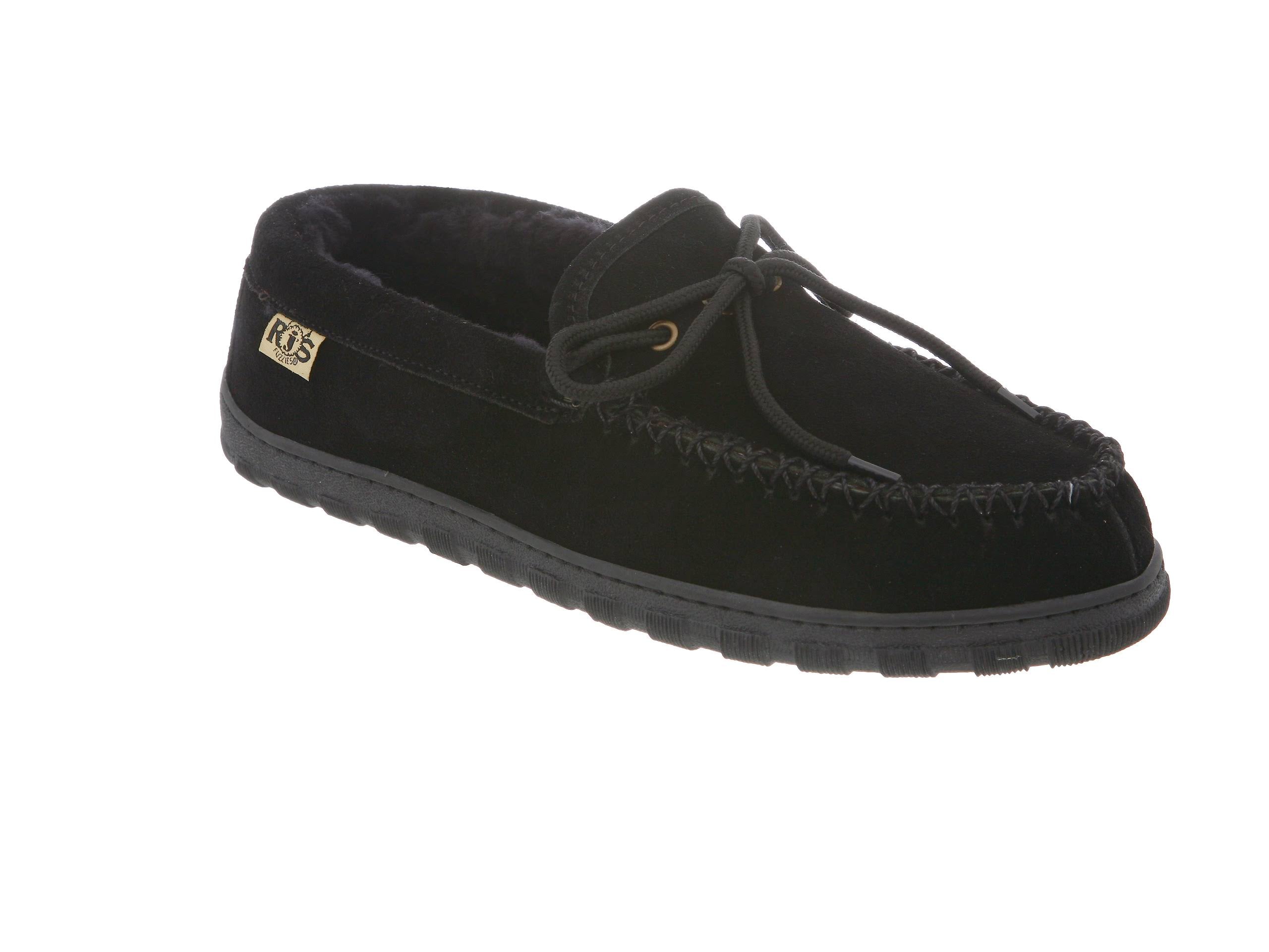 Black Sheepskin Moccasin, Size 13 F49766