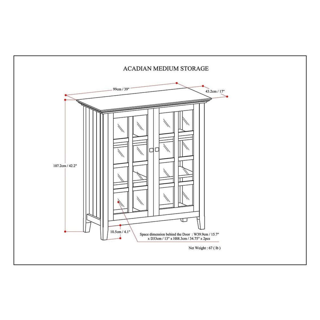 Solid Wood Rustic Storage Cabinet Q182