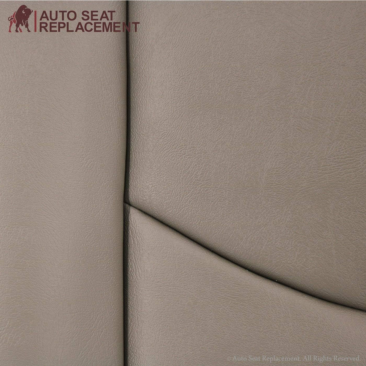 Passenger Synthetic Leather Seat Cover in Pewter Gray A590