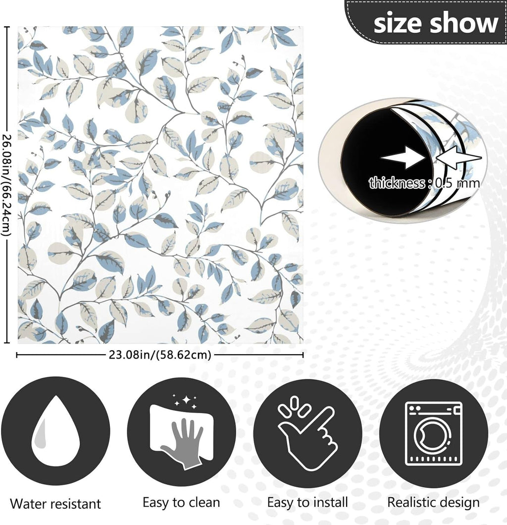 Flower Dishwasher Magnet Cover, 23x26 Inch Decorative Front Dishwasher Cover Sticker N19122