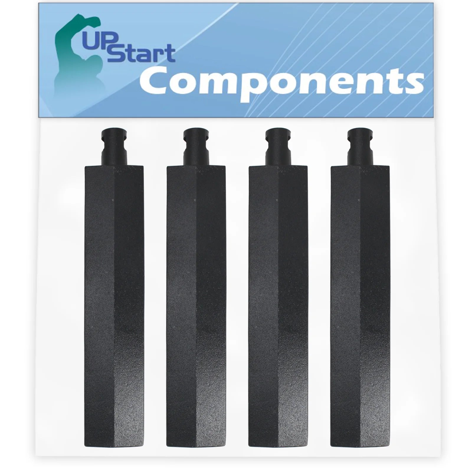 4-Pack BBQ Gas Grill Tube Burner Replacement Parts, Cast Iron Pipe Burners 15 3/4" D4713