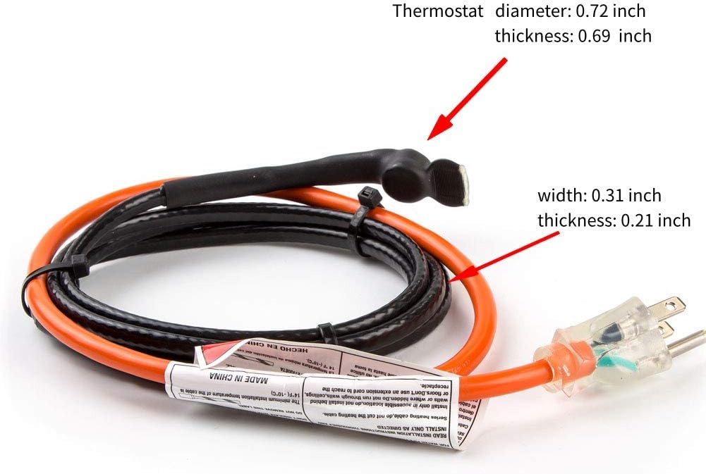 Pipe Heating Cable with Built-in Thermostat Pack of 2 P326989