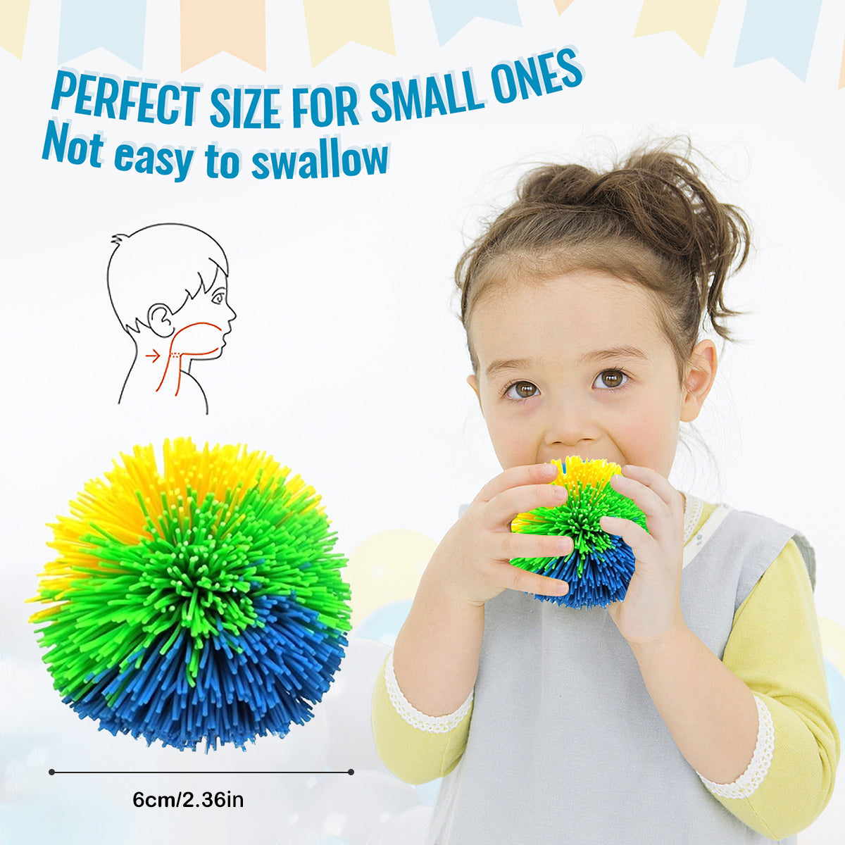 12pcs Silicone Rainbow Stress Balls Z455817