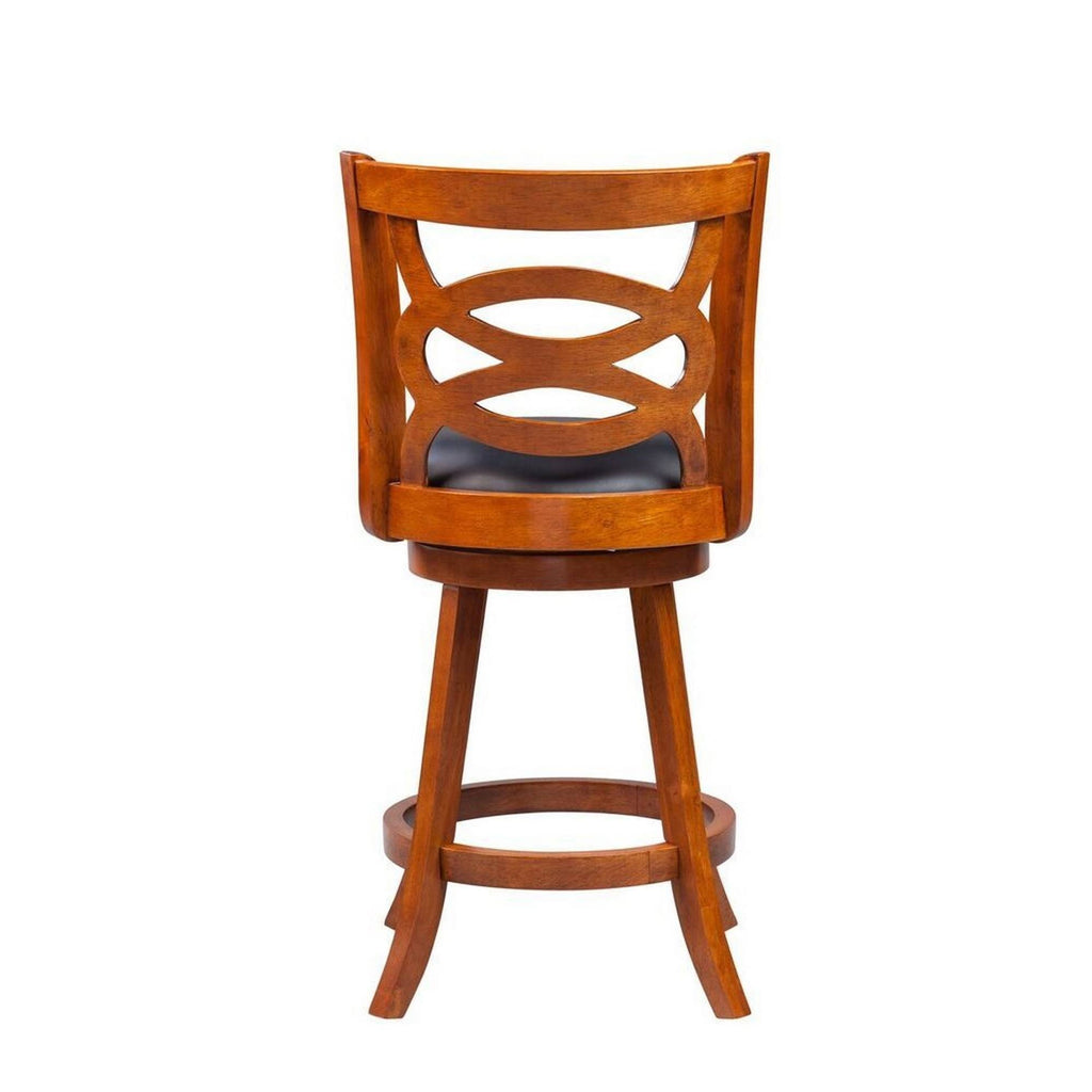 Cherry Brown Swivel Counter Stool X74351