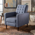 Dark Blue Fabric Button Tufted Recliner K703