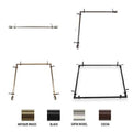 Satin Nickel Adjustable Ceiling Rod Room Divider N619