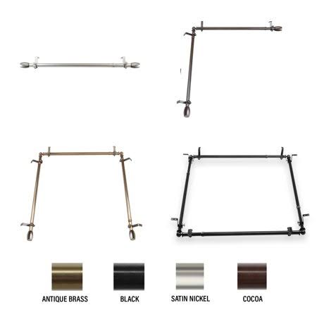 Satin Nickel Adjustable Ceiling Rod Room Divider N619