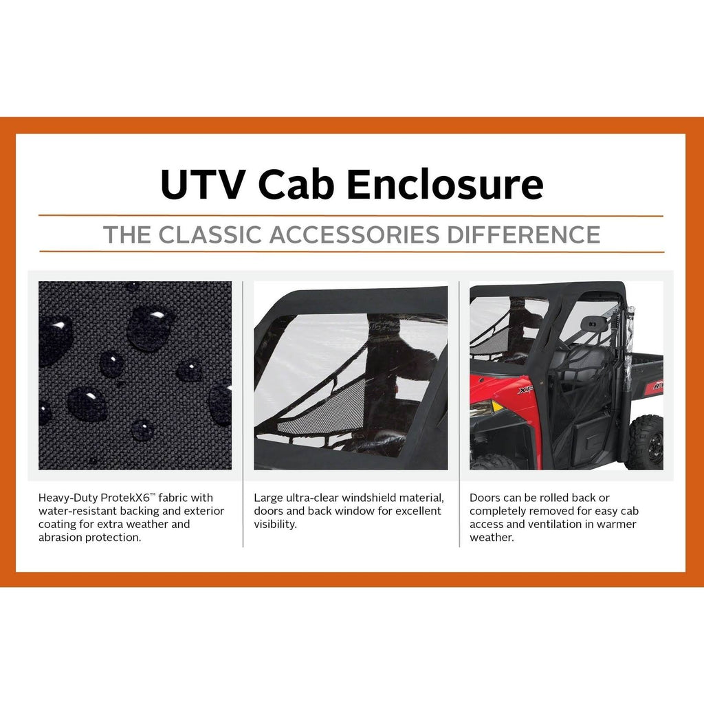 Black UTV Cab Enclosure W32119