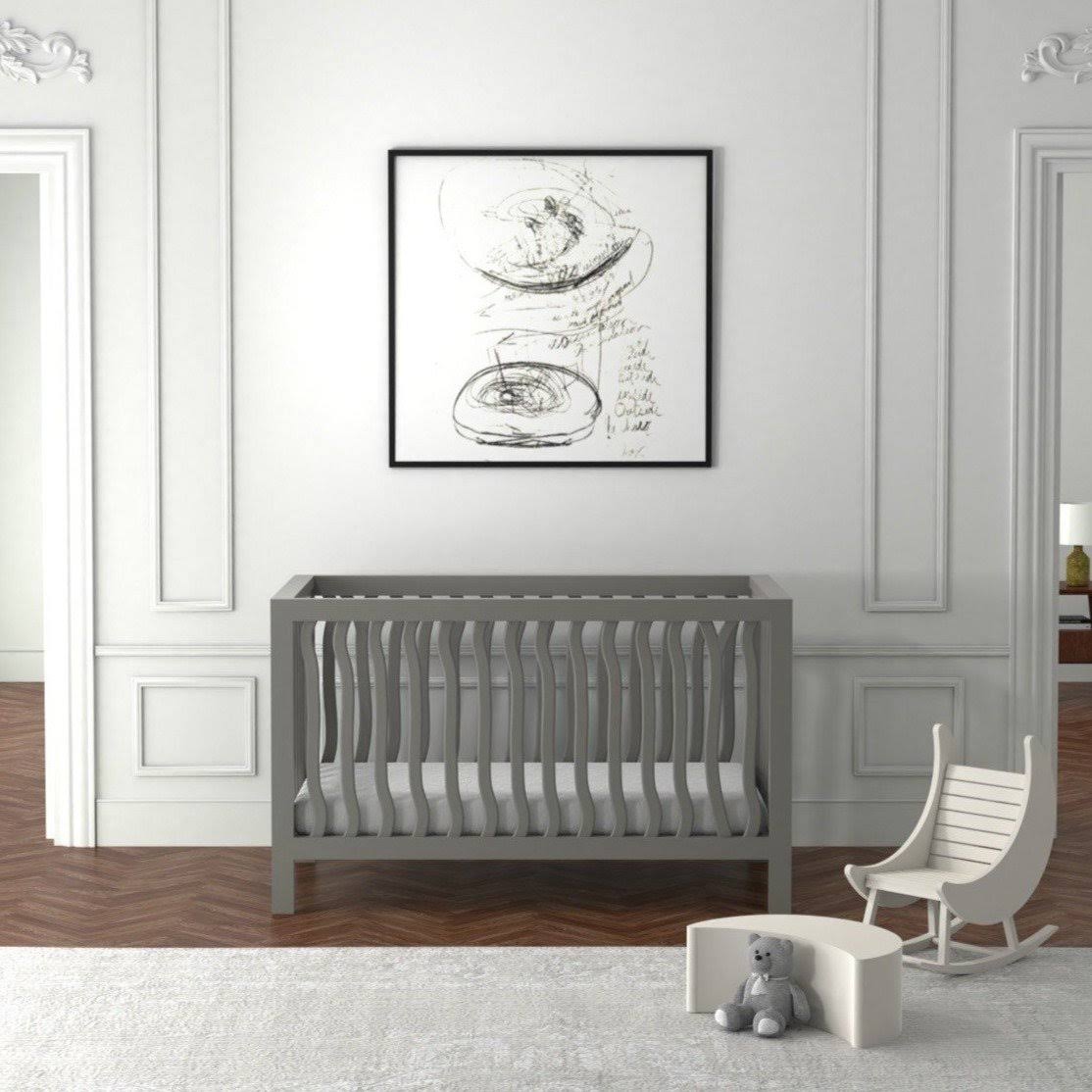 Convertible Crib (Acacia/Snow) Z243