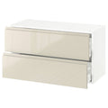White Wall Cabinet with 2 Drawers X468174
