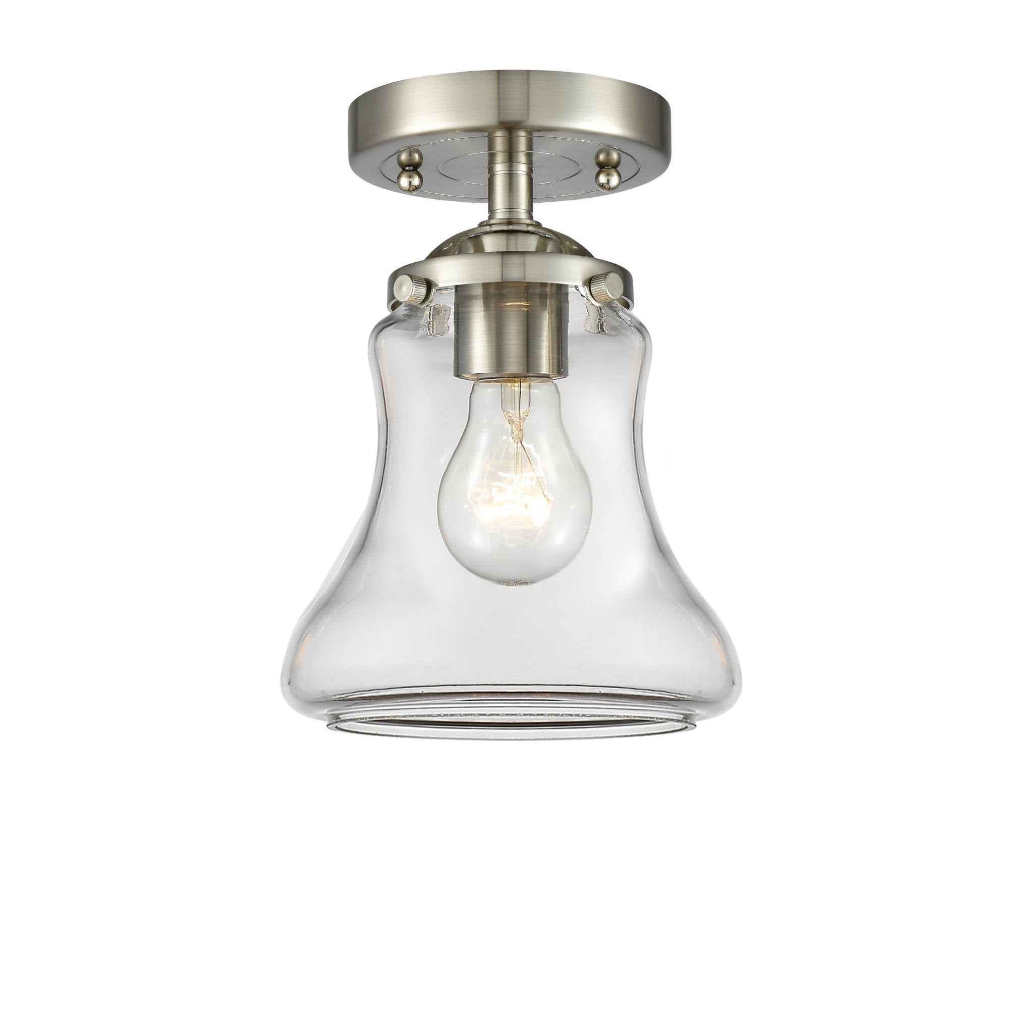 Brushed Satin Nickel 1 Light Semi-Flush Mount Q923090