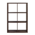 Brown 6-Cubby Storage Cabinet E510127