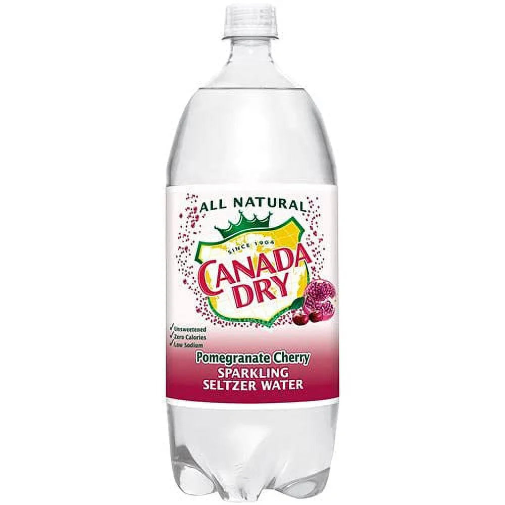 Pomegranate Cherry Sparkling Seltzer Water 2 Liter Bottle Pack of 2 M692