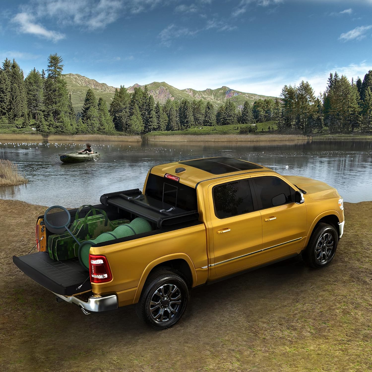 Soft Tri-fold Truck Bed Tonneau Cover for 6.5 ft Bed T5894