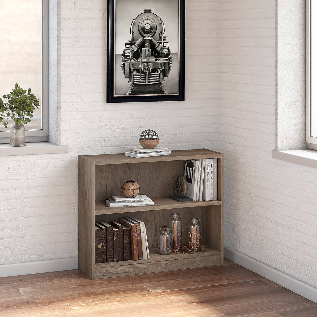 Rustic Gray 2 Shelf Bookcase T5348