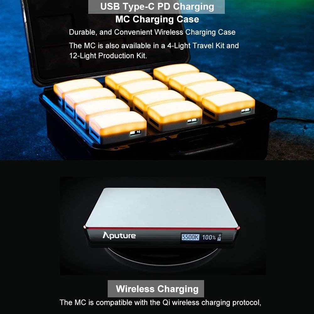 RGBWW On Camera Video Light with USB-C PD and Wireless Charging H4250