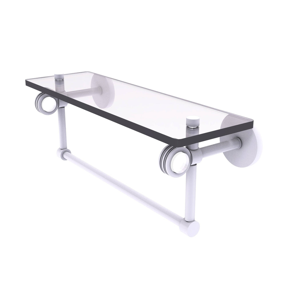 Glass Shelf with Towel Bar Satin Brass E7539