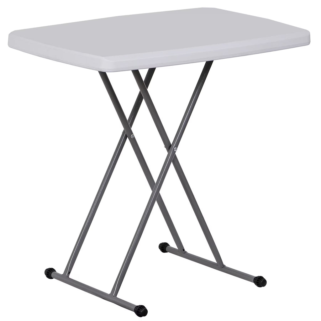 White Height Adjustable Folding Table B871362