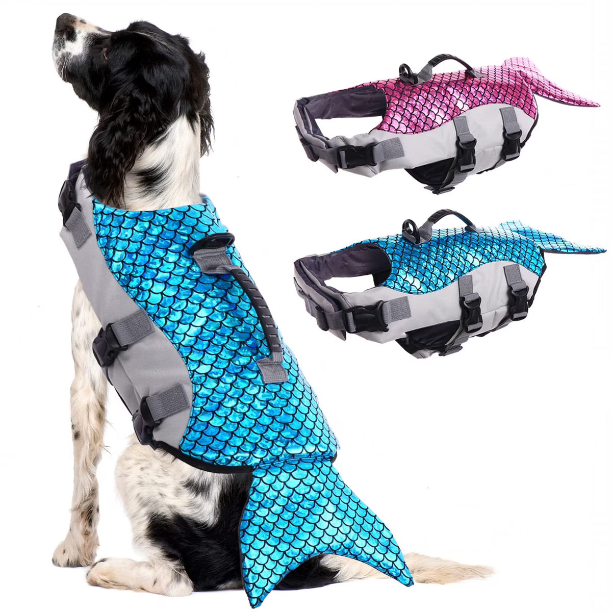 Reflective Adjustable Dog Life Jacket with Rescue Handle N701176