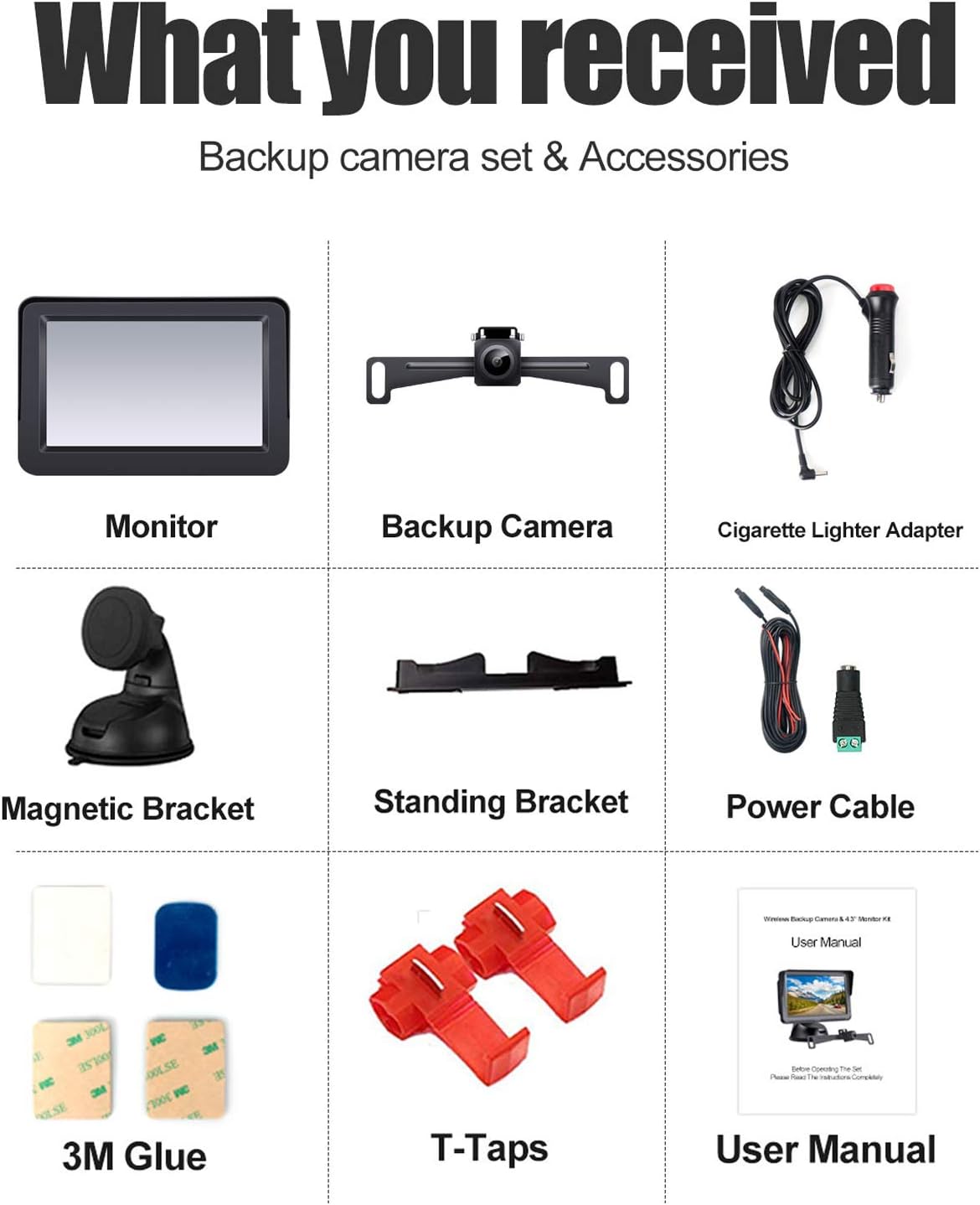 5'' LCD Monitor Waterproof Rear View Camera Q7270
