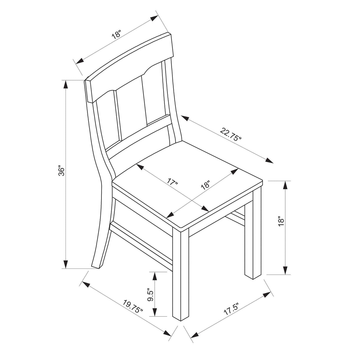 Brown Rustic Dining Chair G532