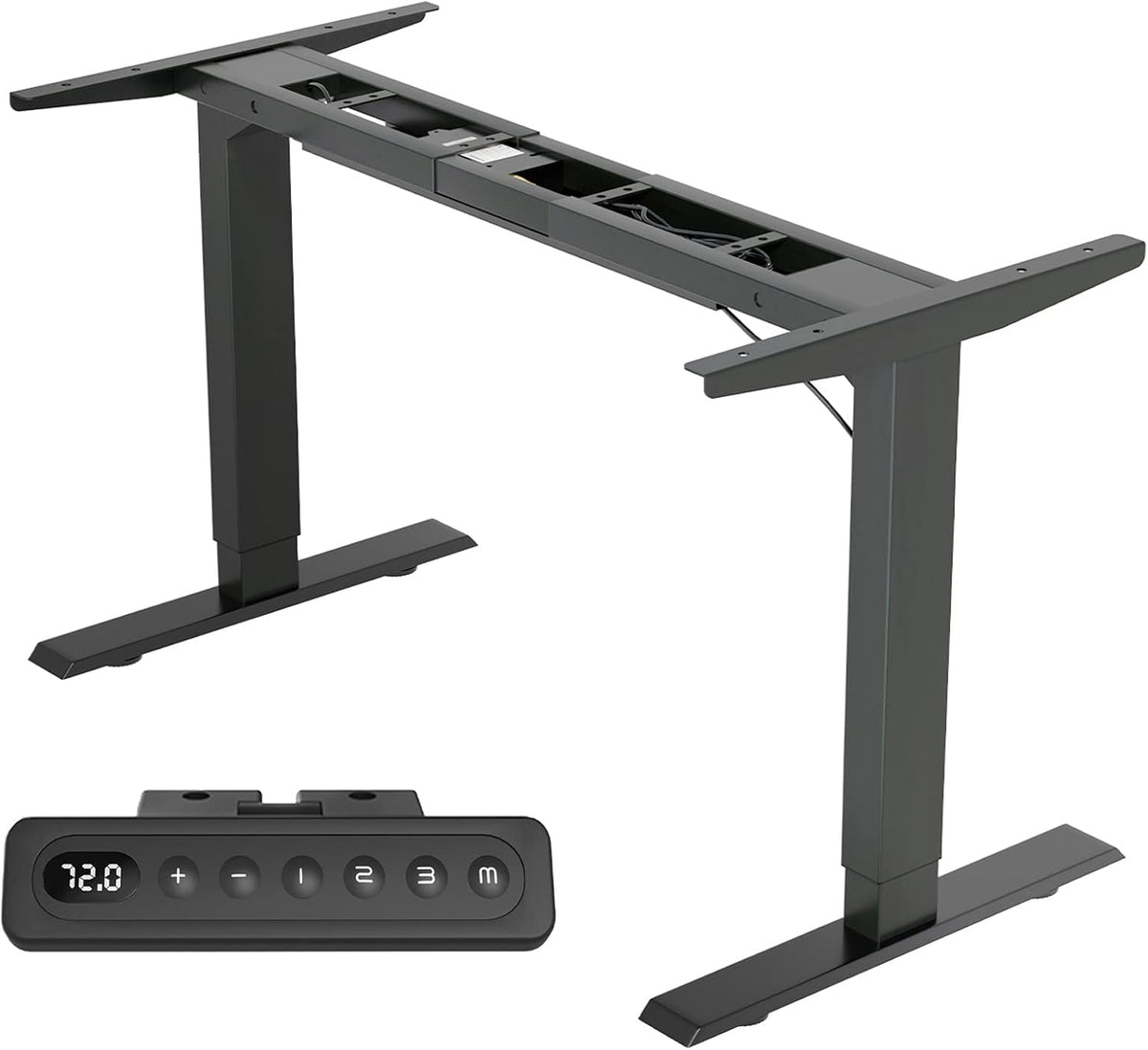 White Electric Standing Desk Frame with Dual Motor Adjustable Height K8349