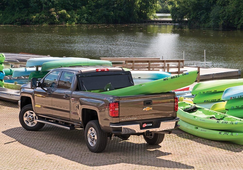 Black Hard Folding Truck Bed Tonneau Cover S705