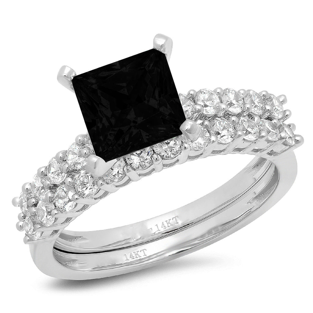 18K White Gold Solitaire Bridal Set L4630