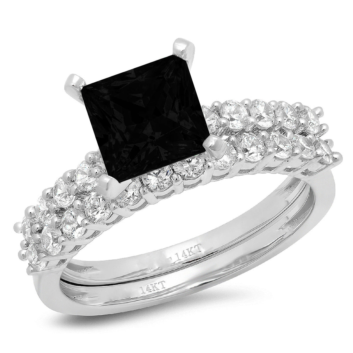18K White Gold Solitaire Bridal Set L4630