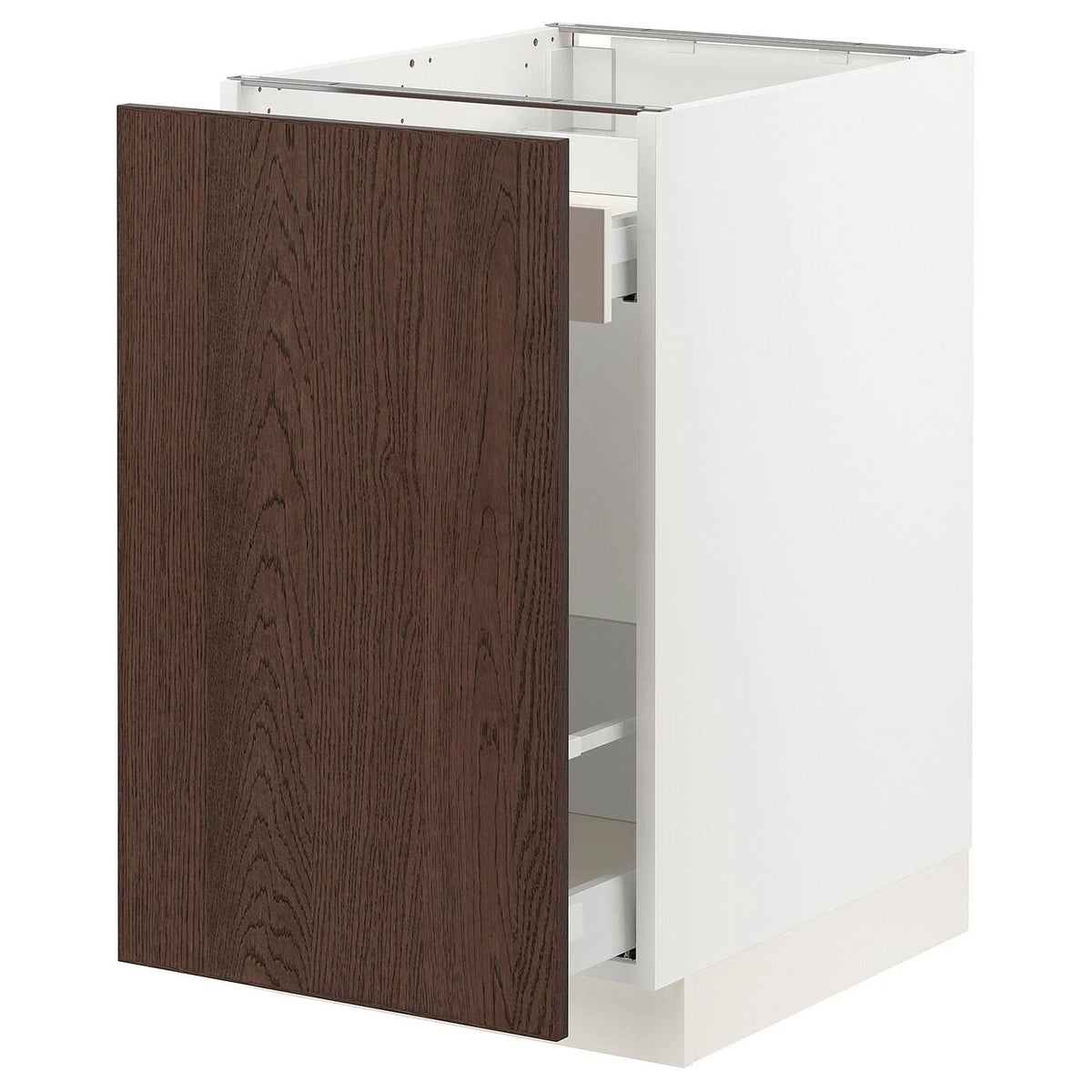 White Base Cabinet with Pull-Out Storage N9275