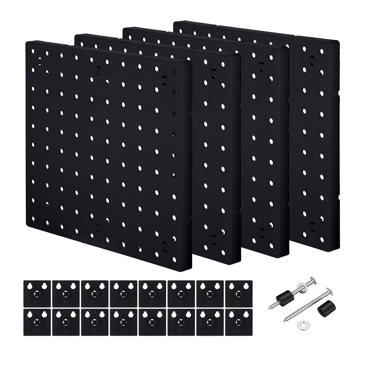 4PCS Plastic Pegboard Wall Organizer Kit Y746162