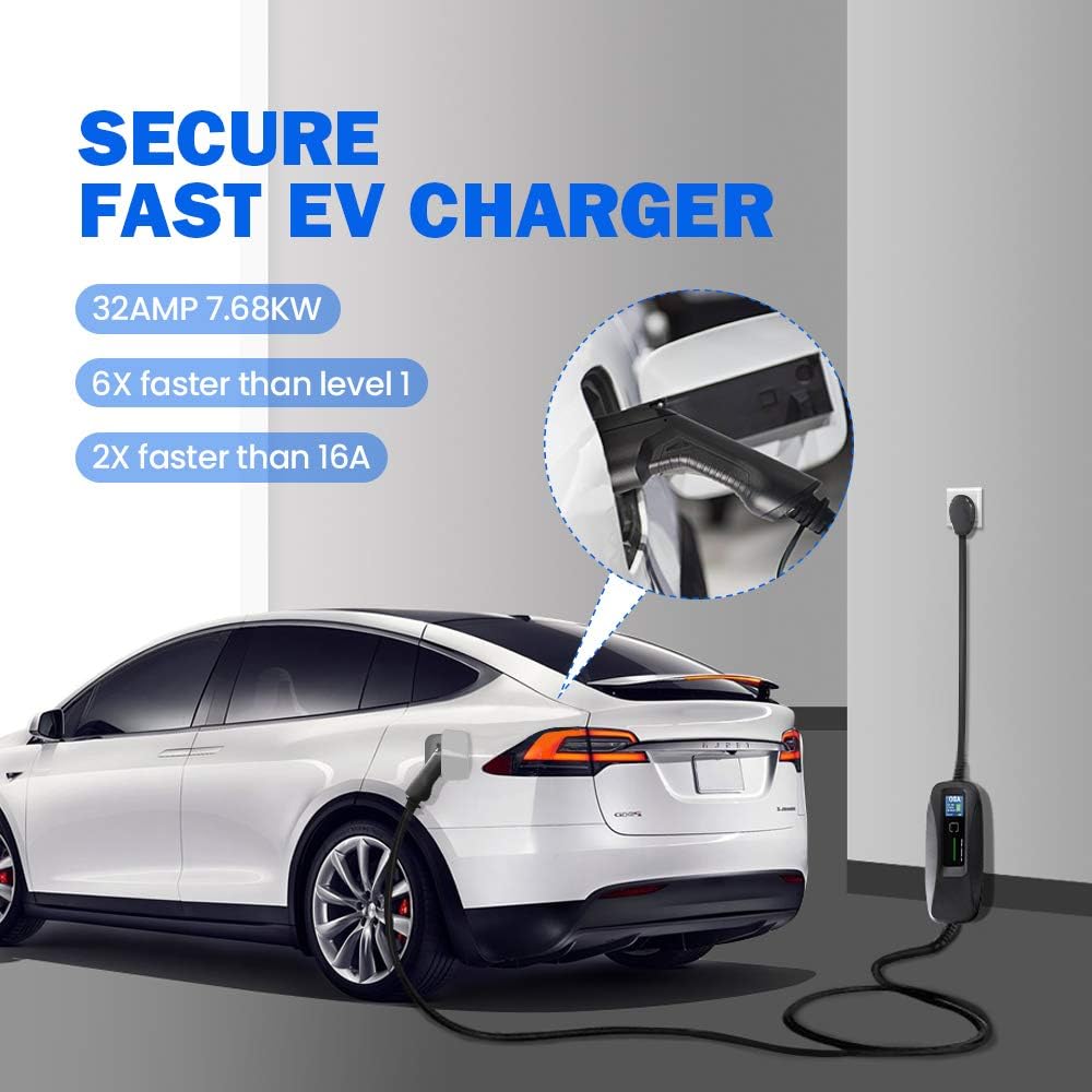 EV Charger Level 2 Portable 25ft Charging Cable U88315