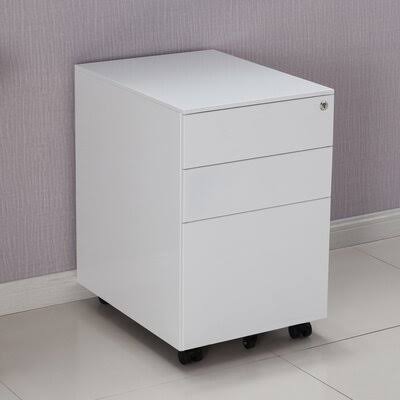 White 3-Drawer Filing Storage Cabinet J962