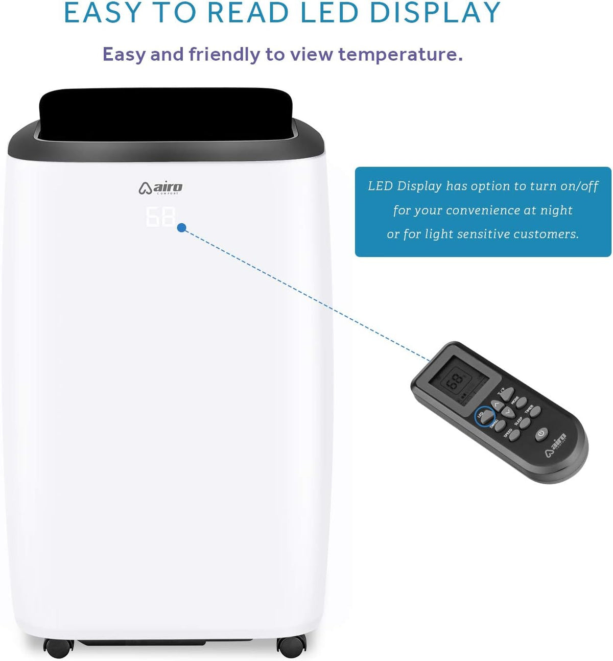 Portable Air Conditioner 14,000 BTU with Remote Control, White N822504