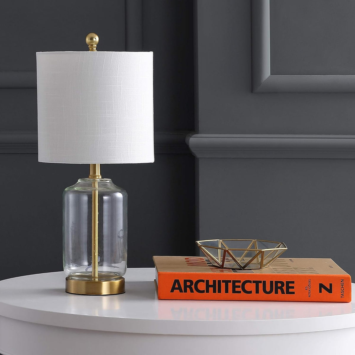 Clear/Brass Gold LED Table Lamp O541451