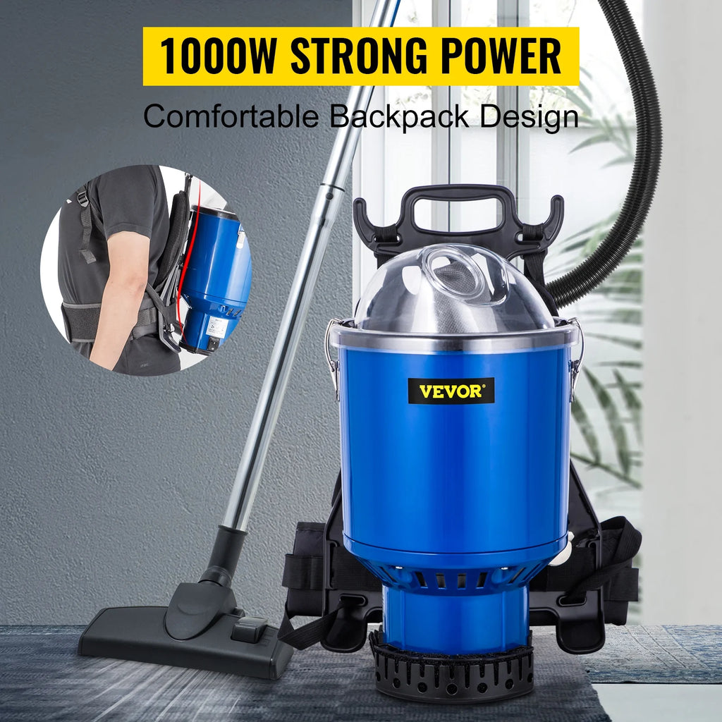 Commercial 5 in 1 HEPA Backpack Vacuum Cleaner with Telescoping Wand R408003