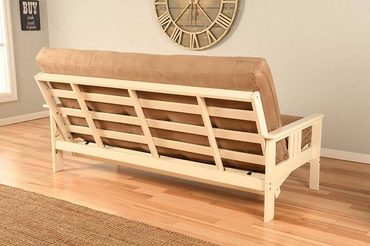 Antique White Finish Suede Gray Mattress S97759