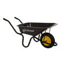 4.7 Cu. ft. Black Steel Framed Plastic Garden Wheelbarrow Utility Dump Cart B25596
