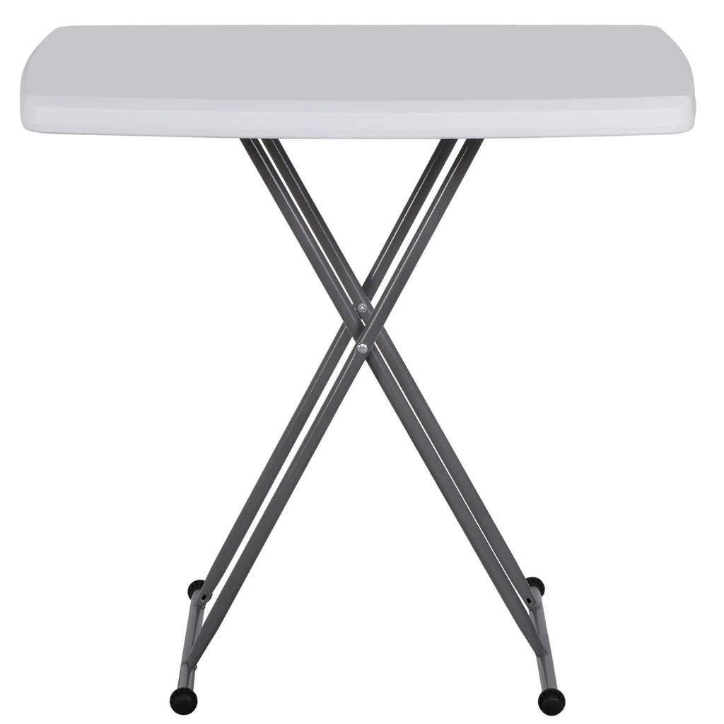 White Height Adjustable Folding Table B871362