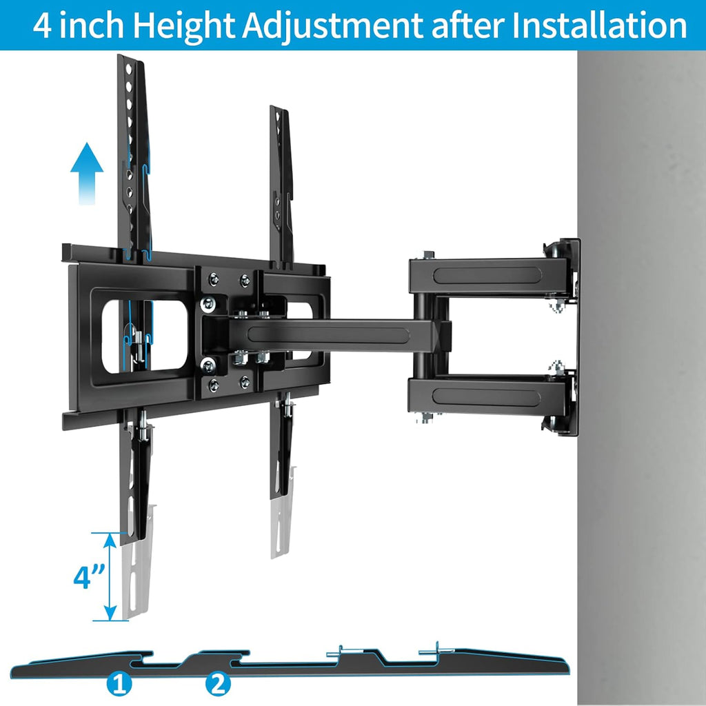 TV Wall Mount Full Motion TV Bracket with Articulating Dual Arms Tilt Swivel 14" Extend, VESA 400x400mm, Pack of 2 E605938