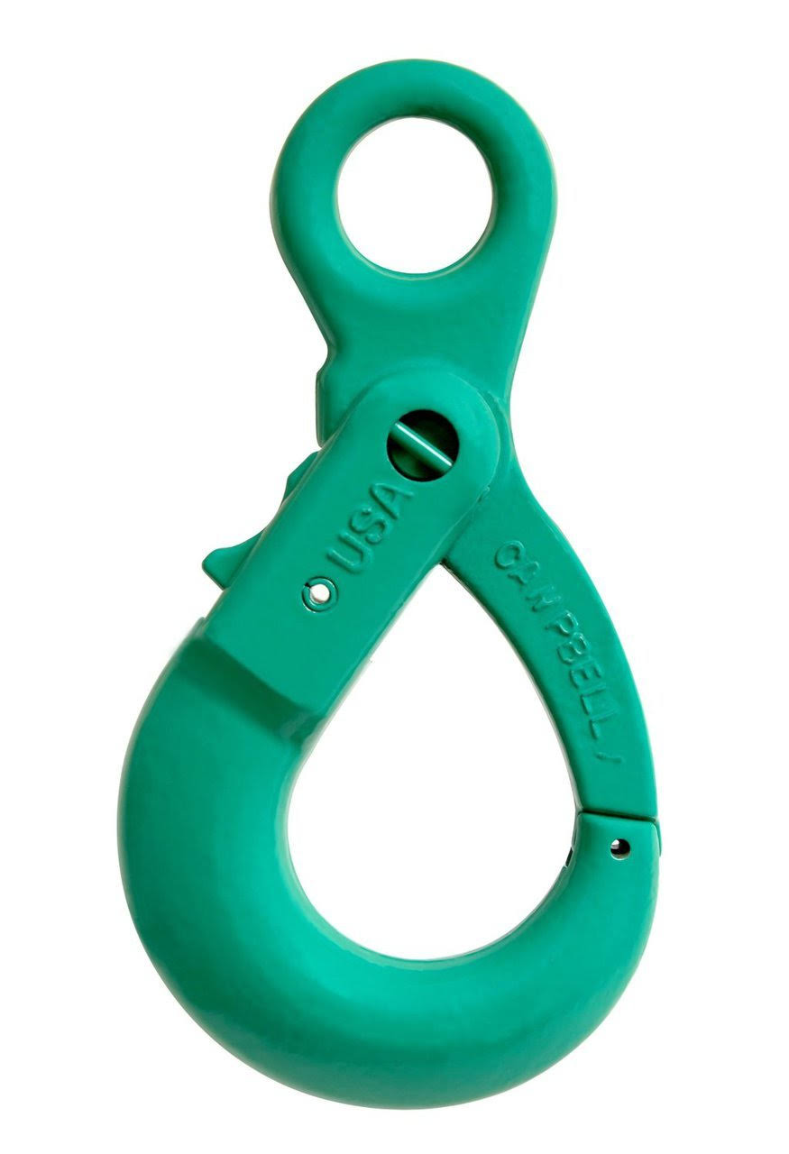 Green Painted Cam-Alloy Eye Self Locking Hook J1192