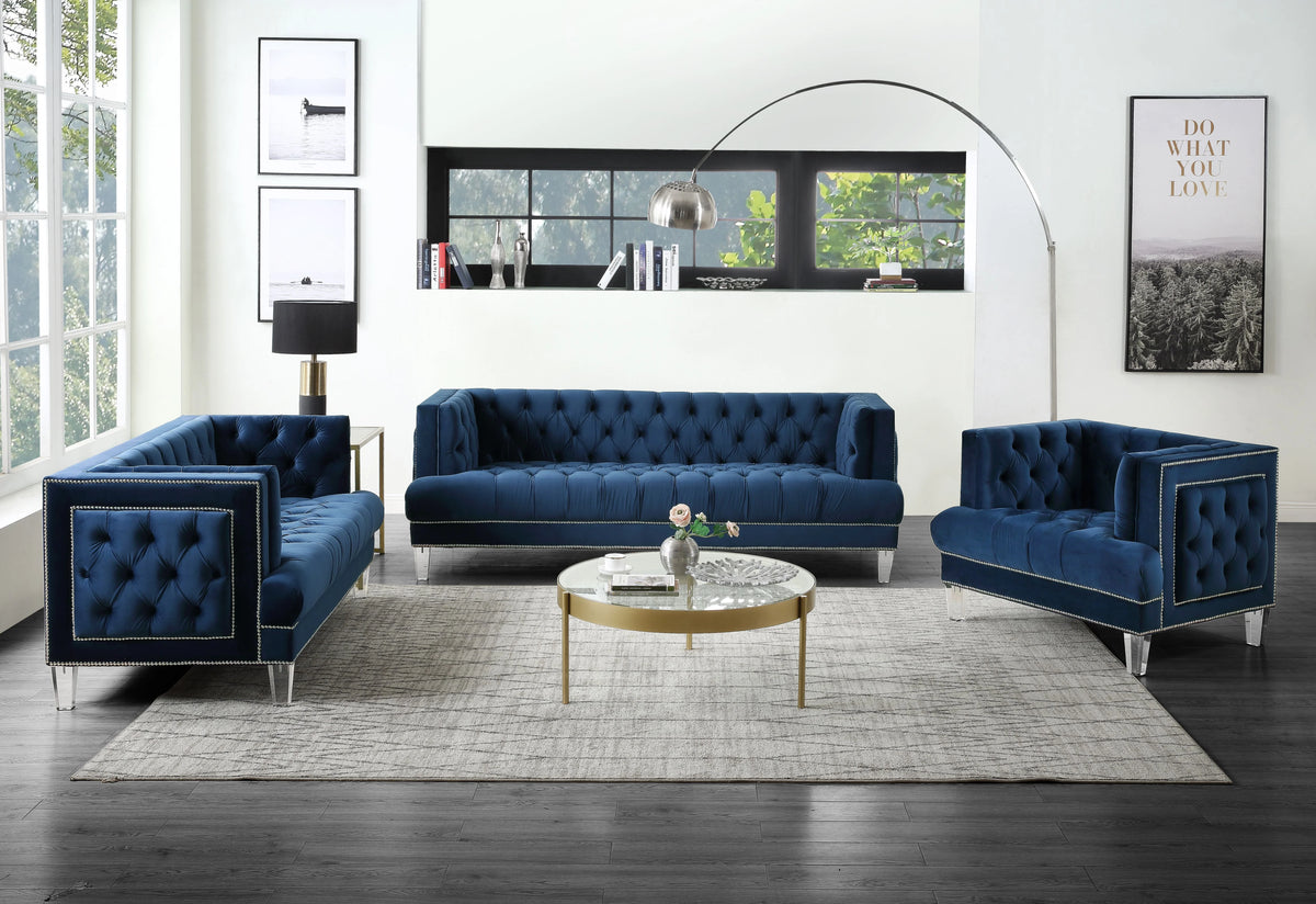 Blue Velvet Sofa V812315