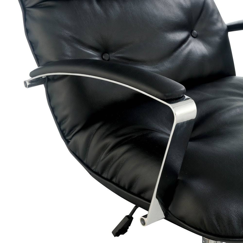 Grey Tufted Leatherette Office Chair S242