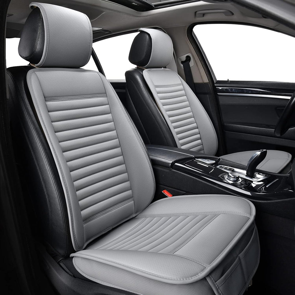 Black Leather Car Seat Covers I7358