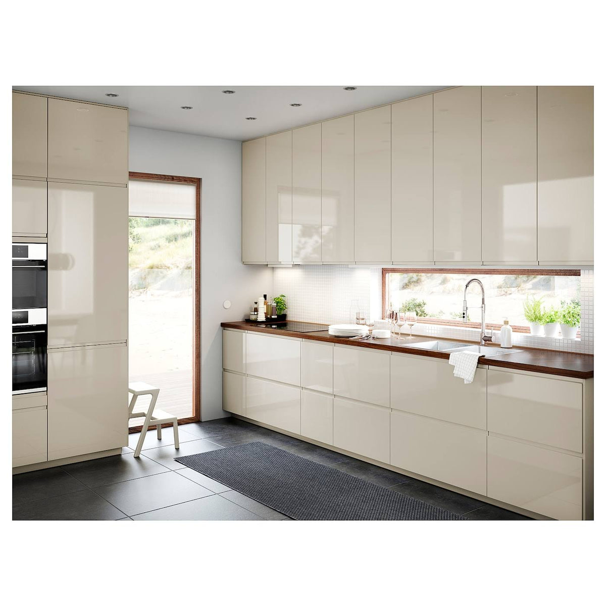 White Wall Cabinet with 2 Drawers X468174