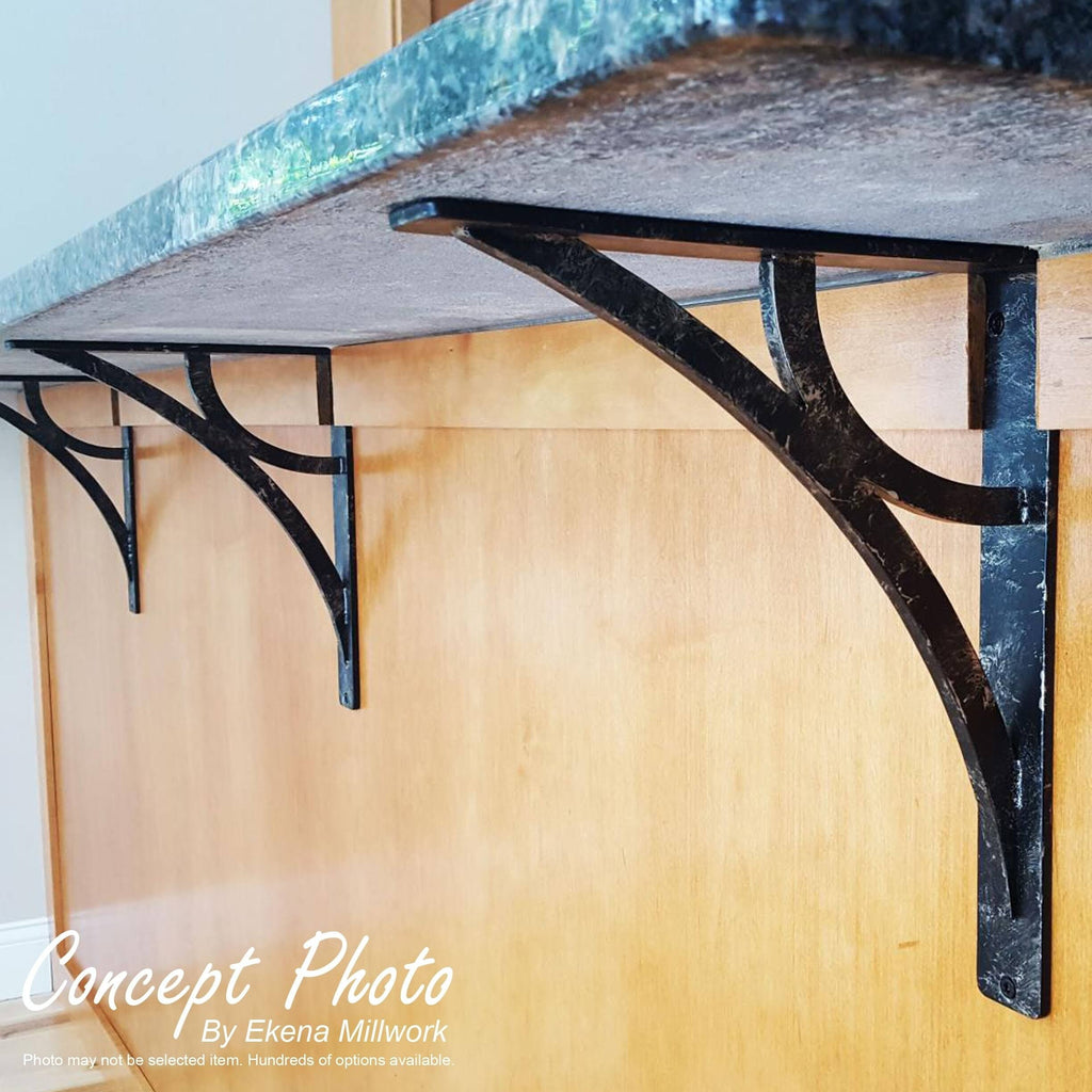 Wrought Iron Bracket Antiqued Silver C1607